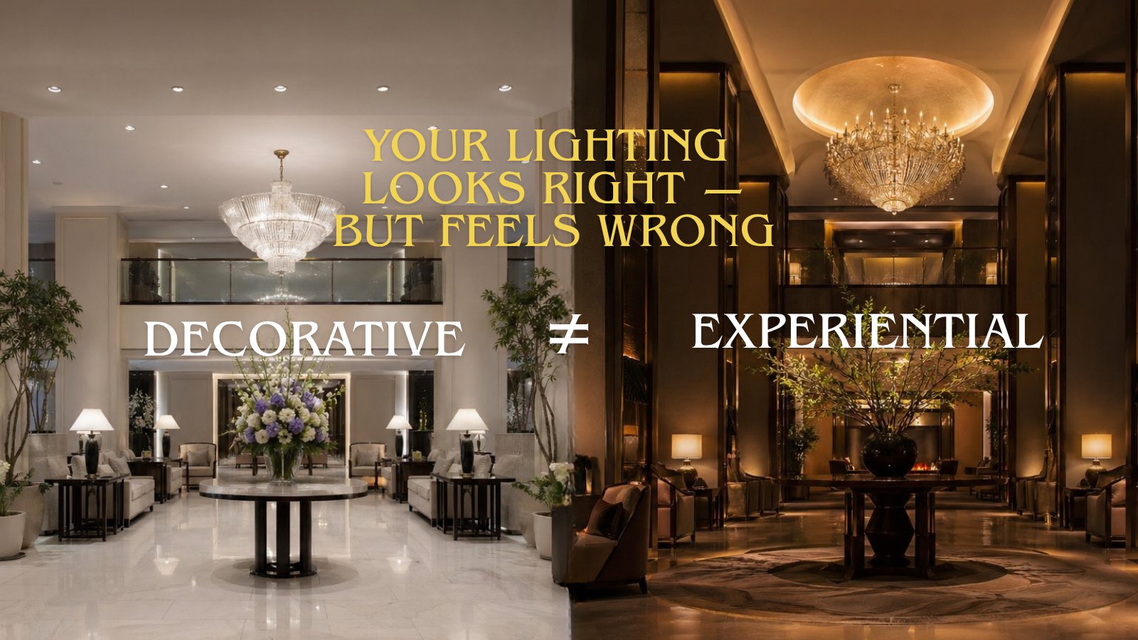 Decorative vs Experiential Lighting