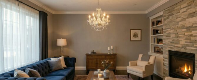 improperly proportioned lighting fixtures can also make your living room feel uncomfortable