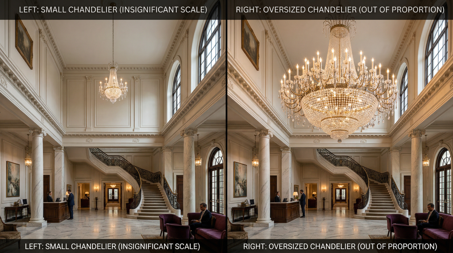 too small and too large scale lighting too small and too large scale lighting